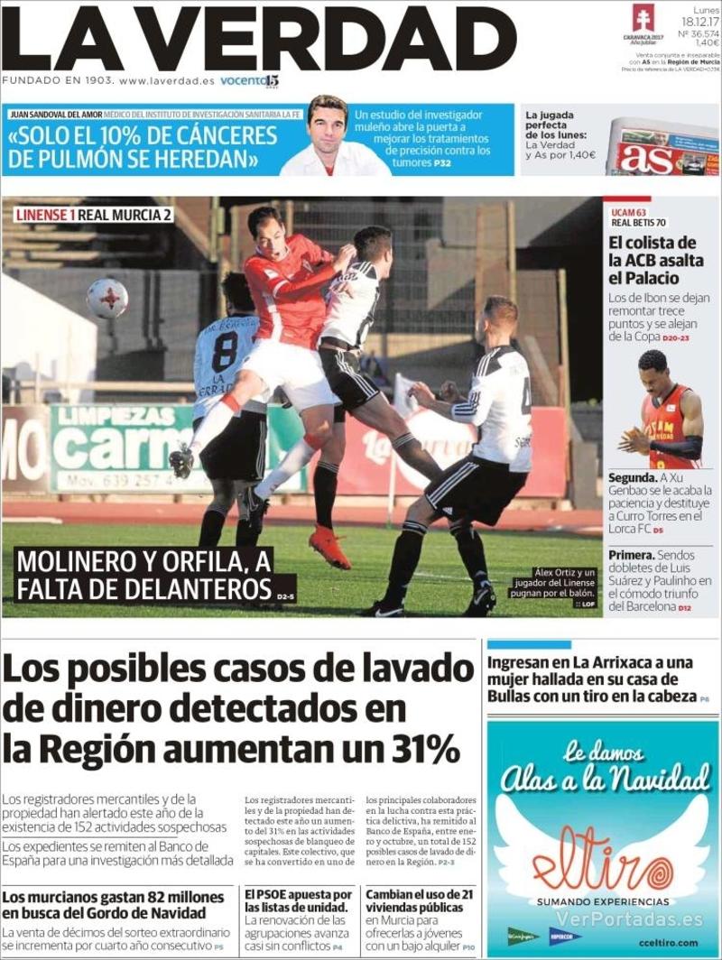 Portada Última Hora 2017-12-18