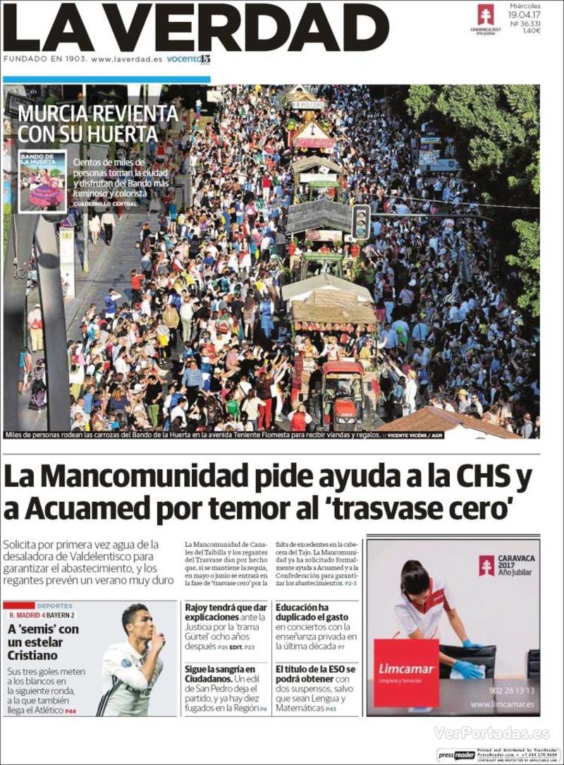 Portada Última Hora 2017-04-19