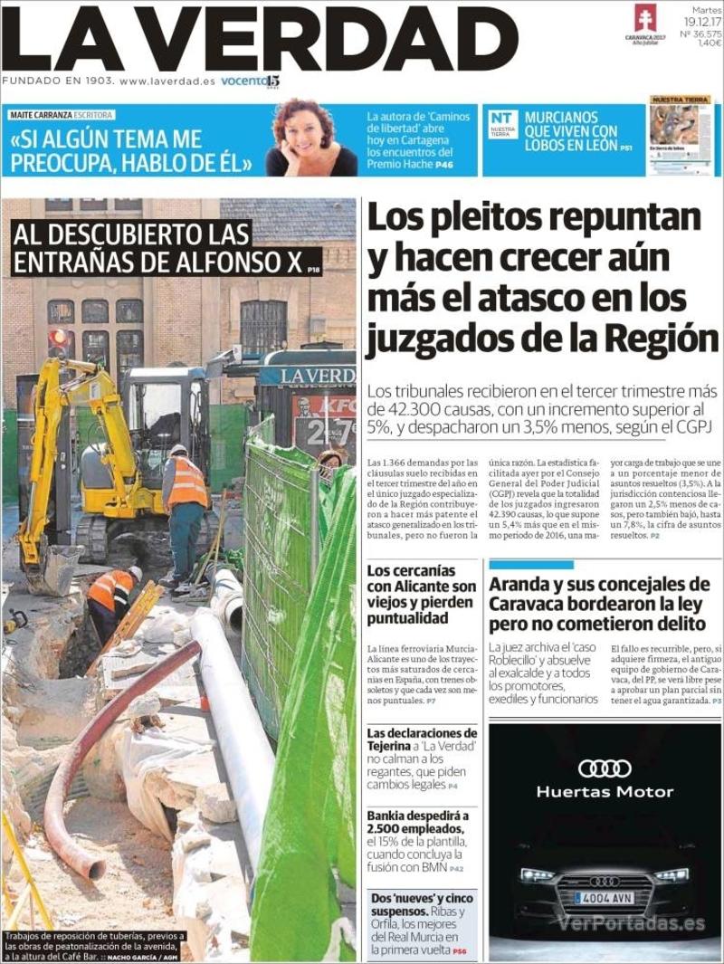 Portada Última Hora 2017-12-19