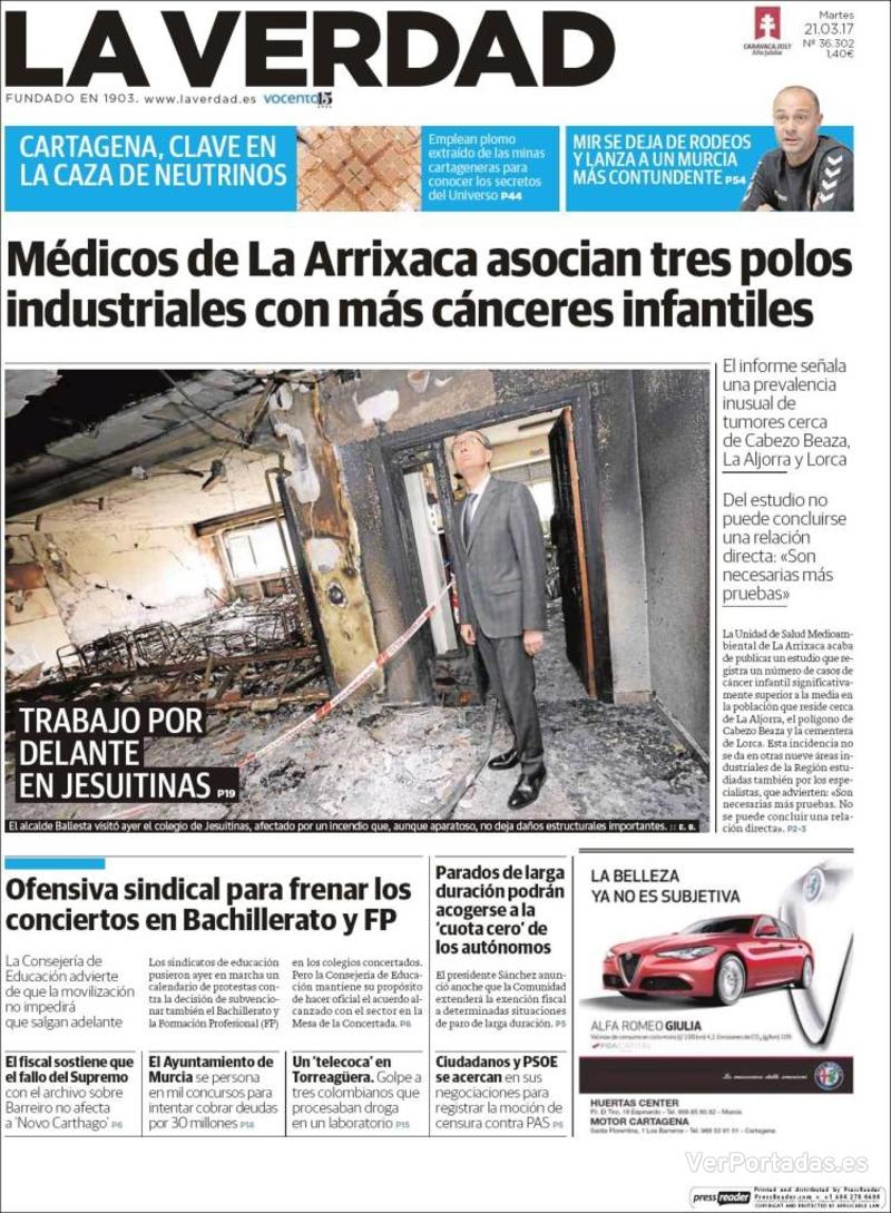 Portada Última Hora 2017-03-21