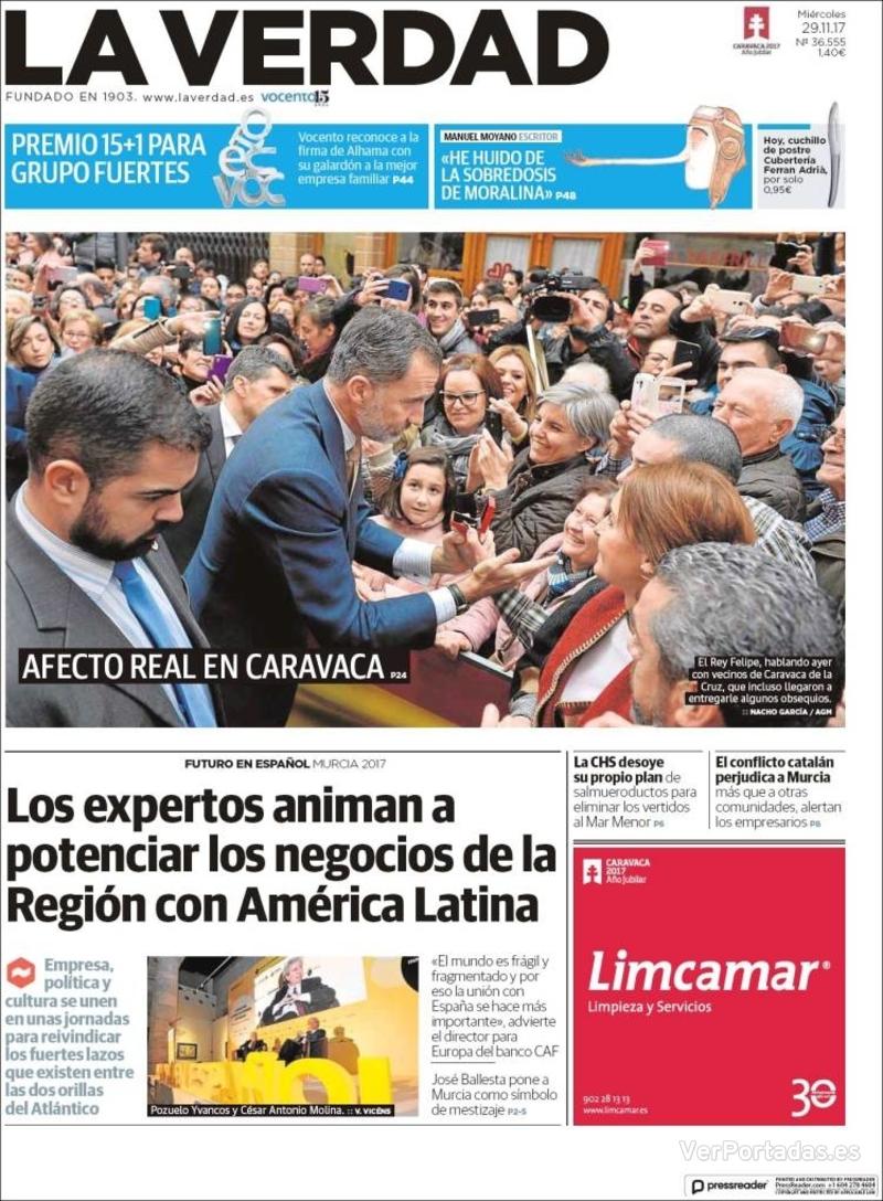 Portada Última Hora 2017-11-29
