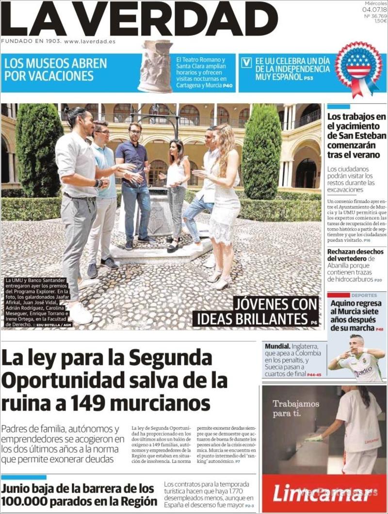 Portada Última Hora 2018-07-04