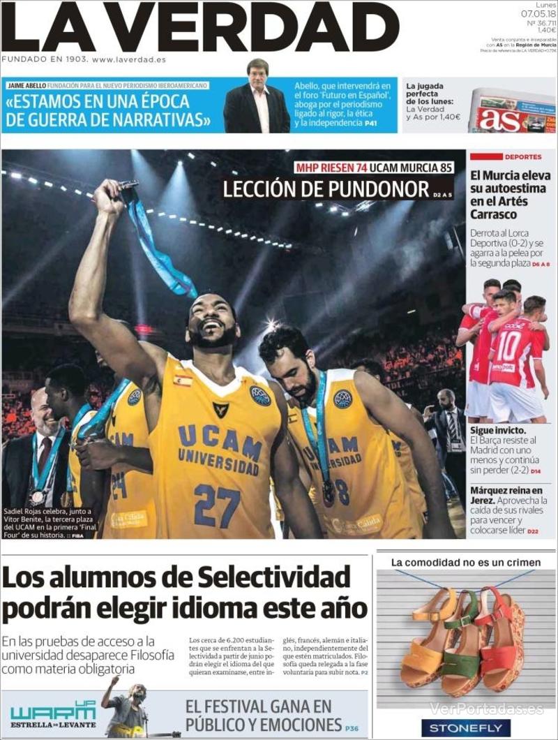 Portada Última Hora 2018-05-07