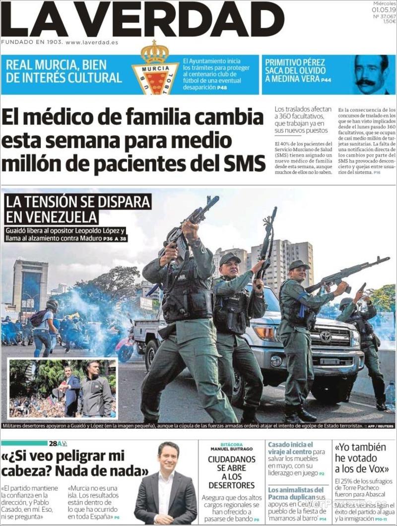 Portada La Verdad 2019-05-02