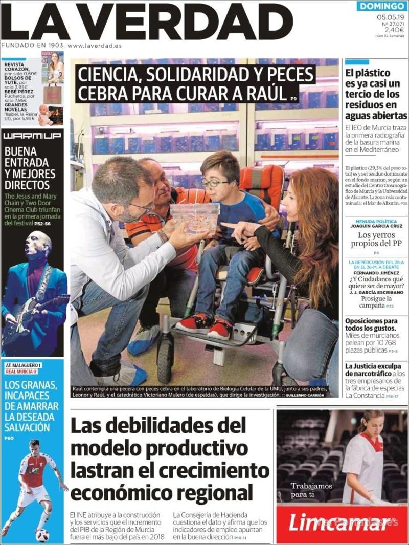 Portada La Verdad 2019-05-06