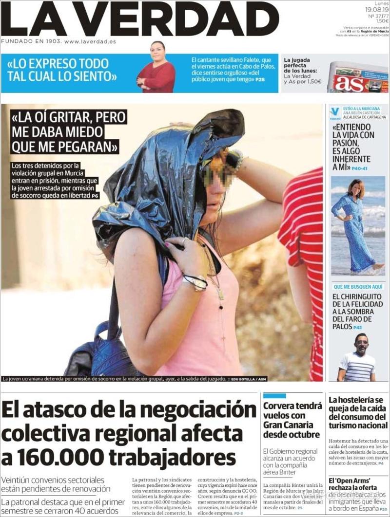 Portada Última Hora 2019-08-19