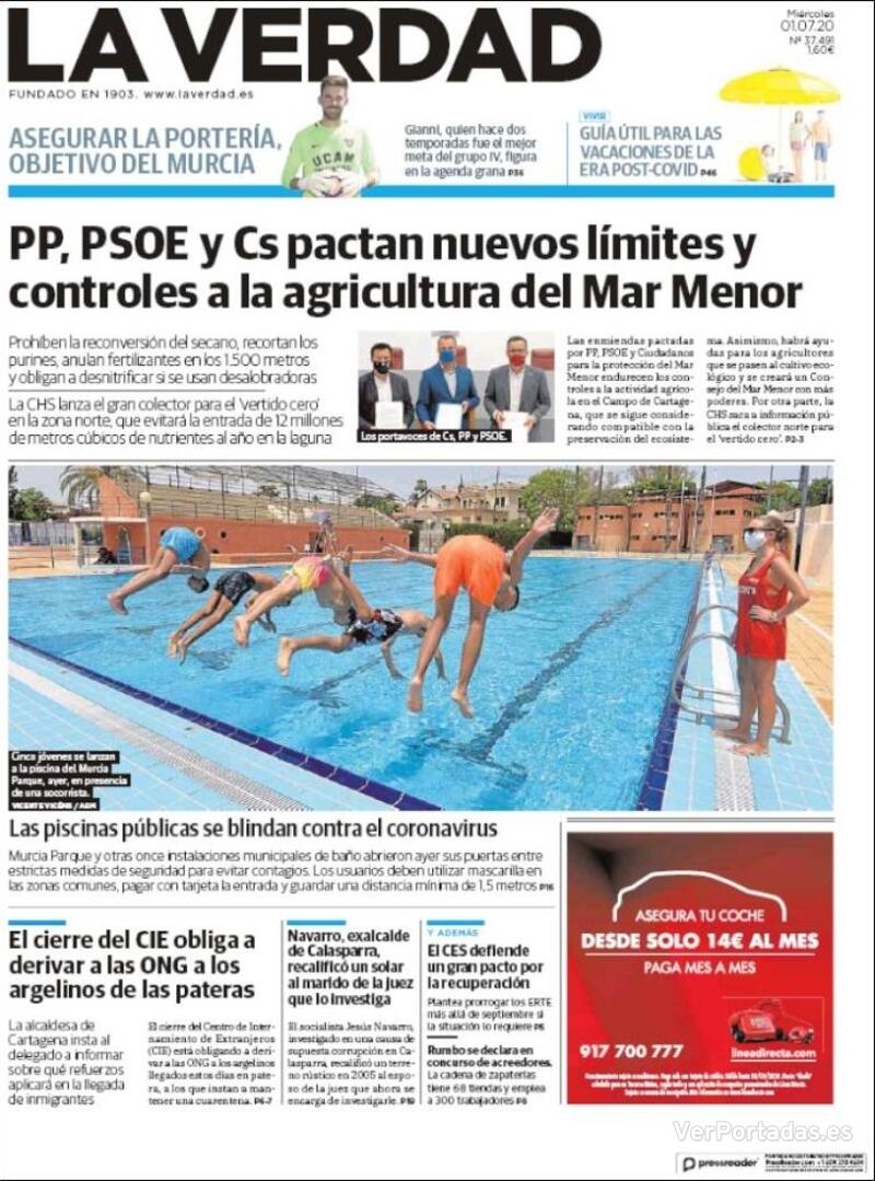 Portada Última Hora 2020-07-01