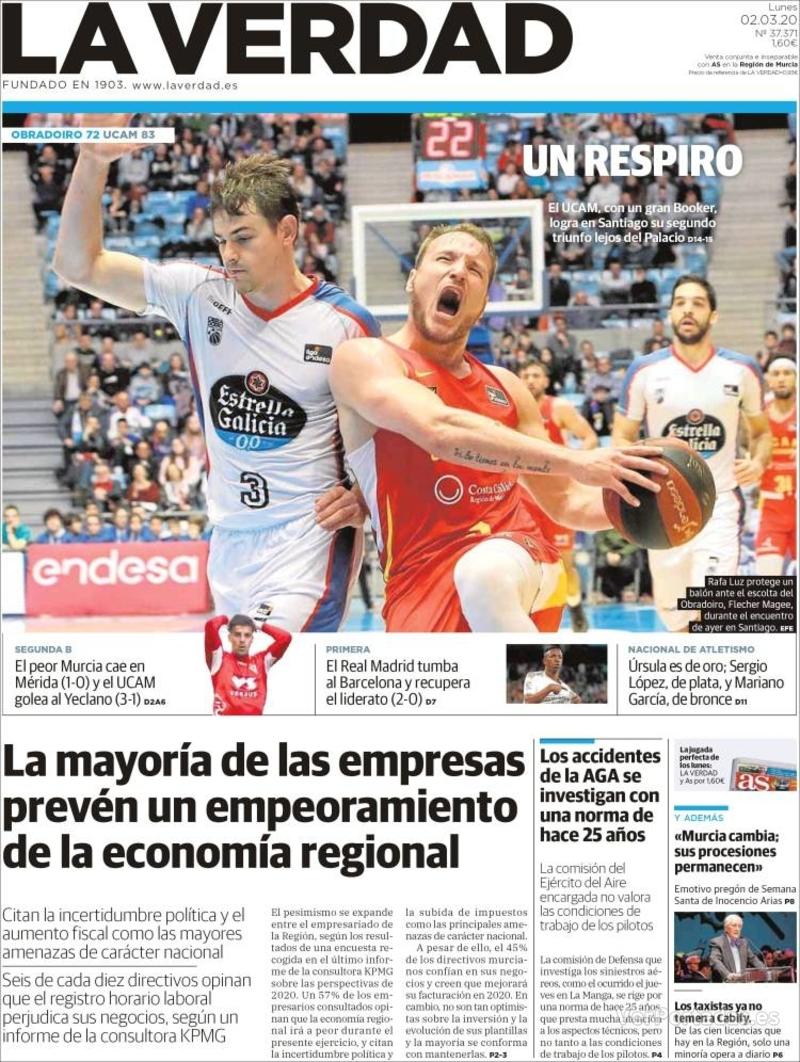 Portada Última Hora 2020-03-02