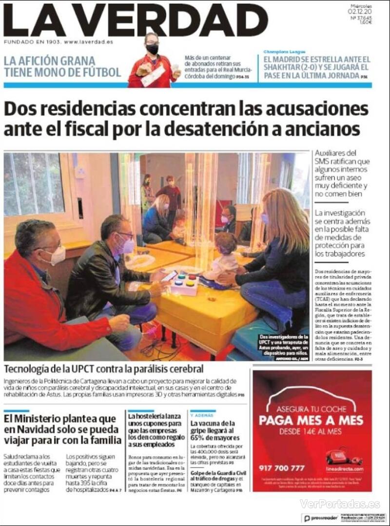 Portada Última Hora 2020-12-02