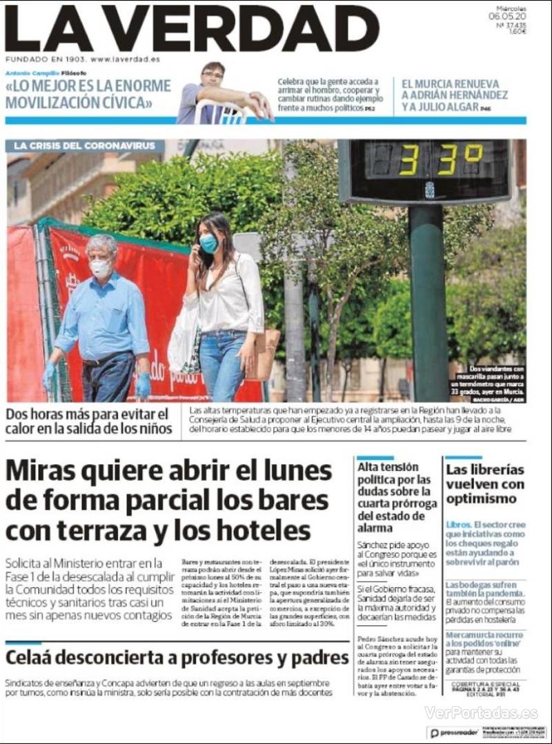 Portada Última Hora 2020-05-06