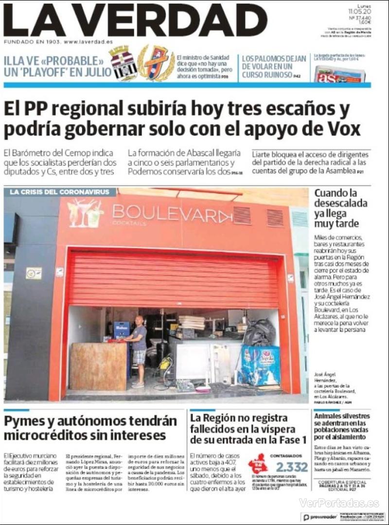 Portada Última Hora 2020-05-11