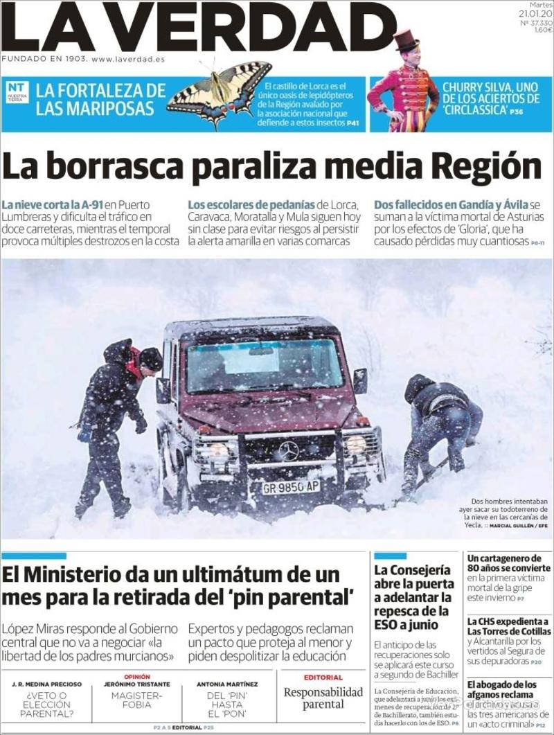 Portada Última Hora 2020-01-21