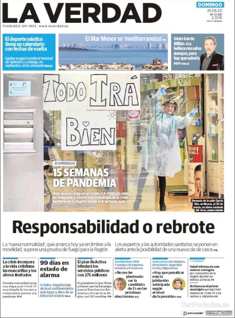 Portada Última Hora 2020-06-21