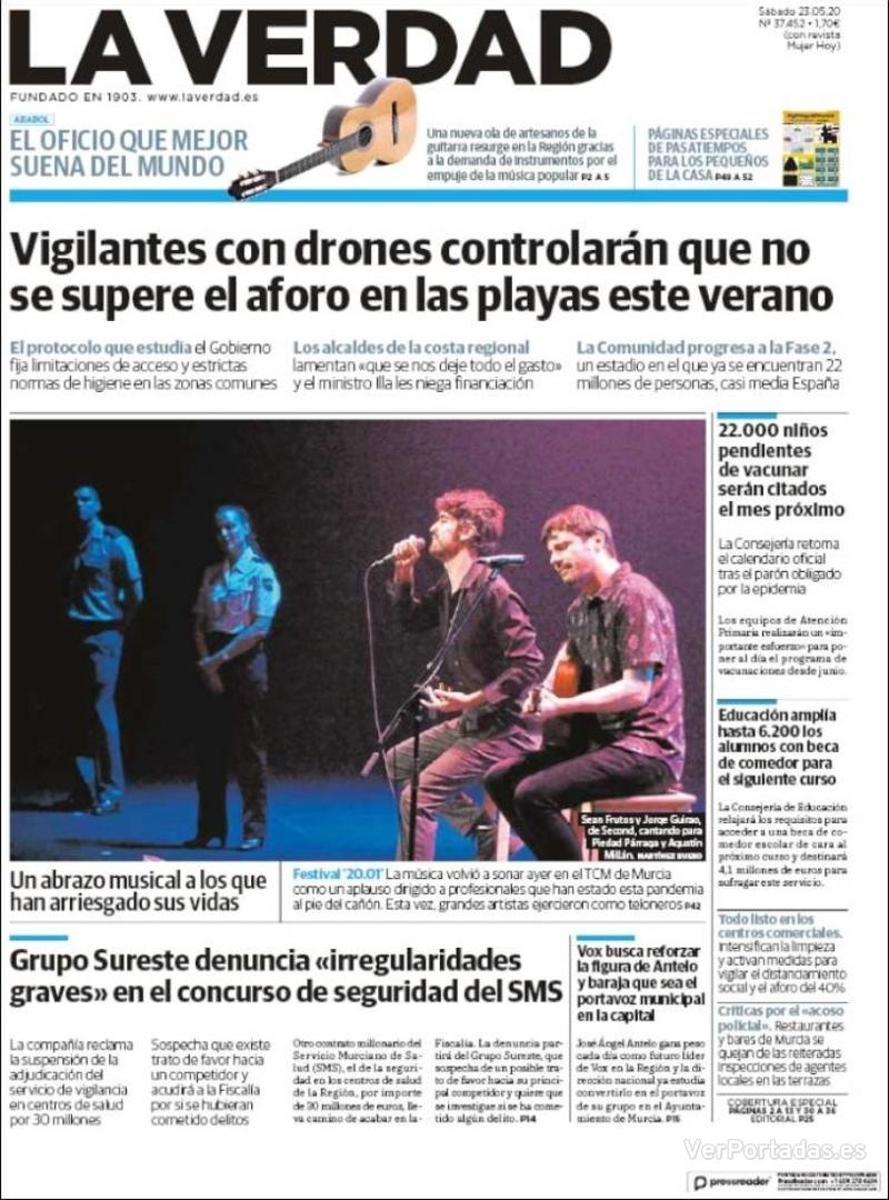 Portada Última Hora 2020-05-23