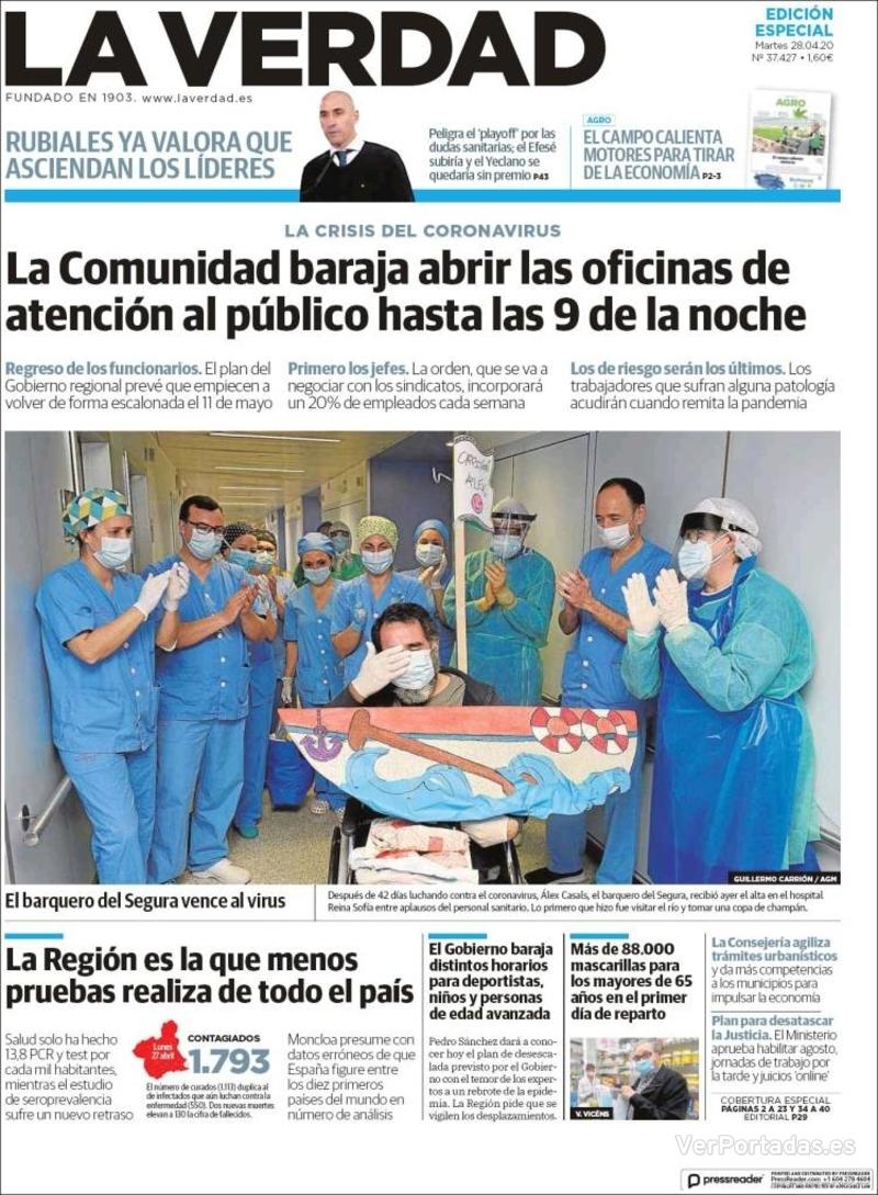 Portada Última Hora 2020-04-28