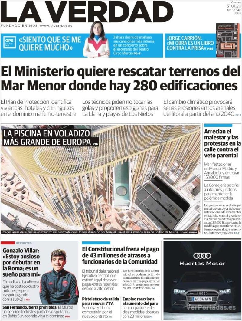 Portada Última Hora 2020-01-31