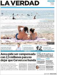 Portada La Verdad 2020-08-02