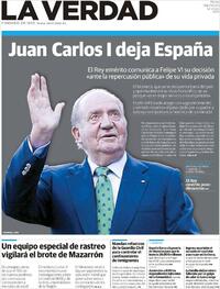 Portada La Verdad 2020-08-04