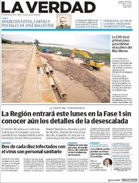 Portada La Verdad 2020-05-09