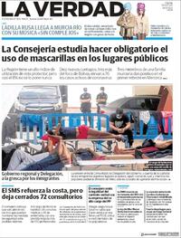 Portada La Verdad 2020-07-10