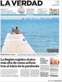 Portada La Verdad 2020-08-10