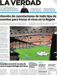Portada La Verdad 2020-03-11