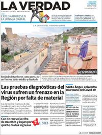 Portada La Verdad 2020-04-11