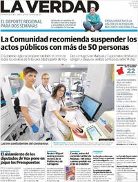 Portada La Verdad 2020-03-12