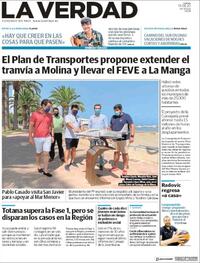 Portada La Verdad 2020-08-13