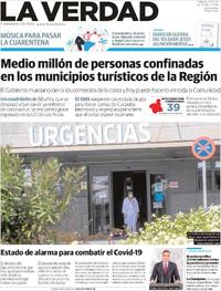 Portada La Verdad 2020-03-14