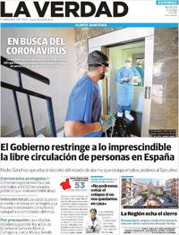 Portada La Verdad 2020-03-15