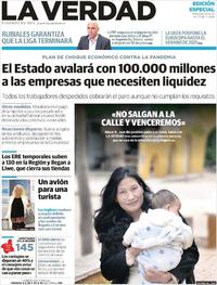 Portada La Verdad 2020-03-18