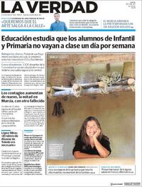 Portada La Verdad 2020-08-20