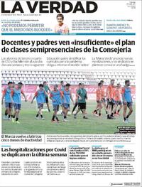 Portada La Verdad 2020-08-21