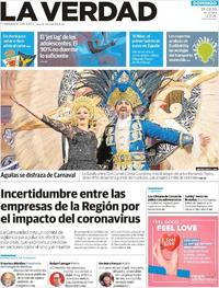 Portada La Verdad 2020-02-23
