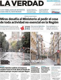 Portada La Verdad 2020-03-23