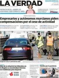 Portada La Verdad 2020-03-30