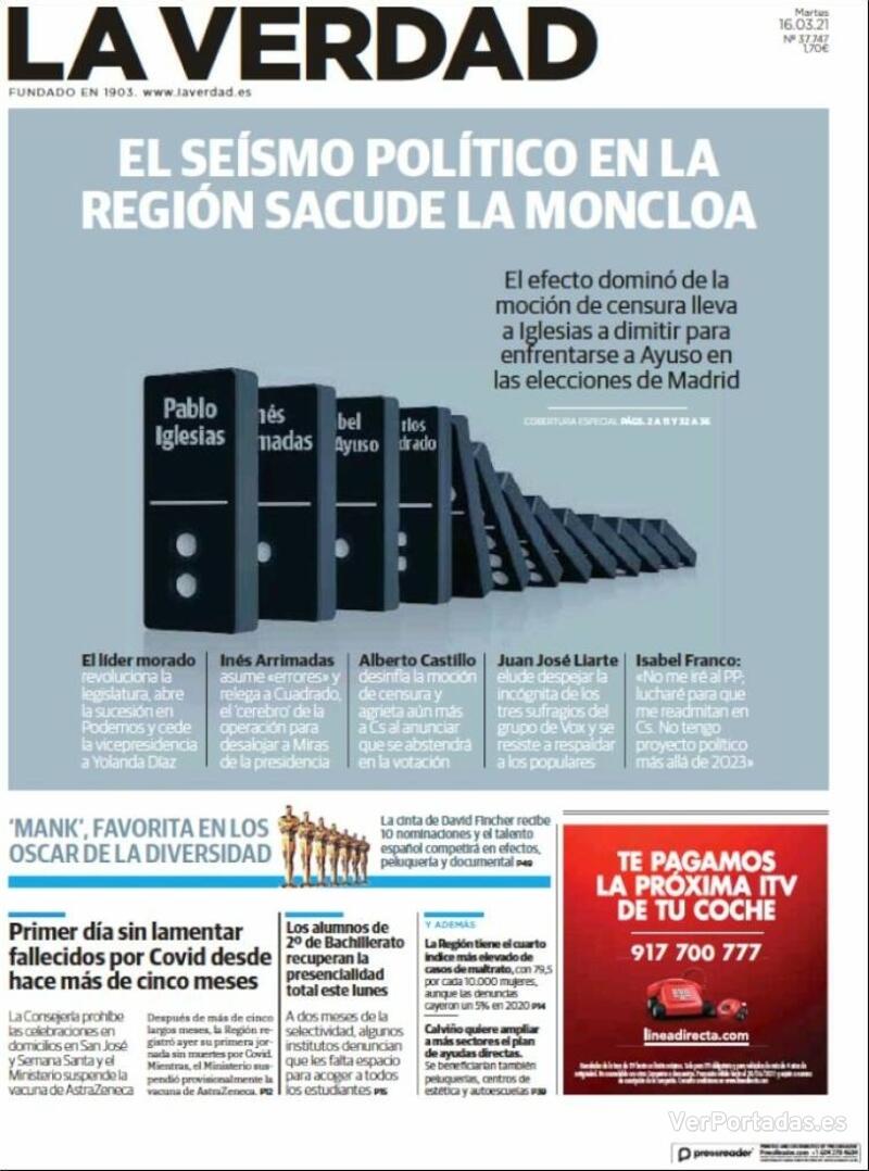 Portada La Verdad 2021-03-17