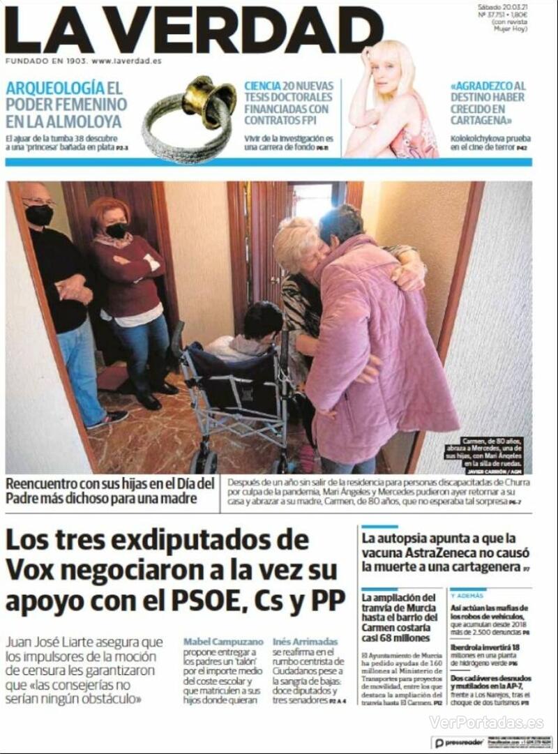 Portada La Verdad 2021-03-21