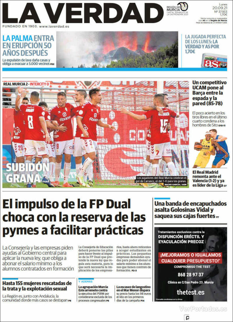 Portada Última Hora 2021-09-20