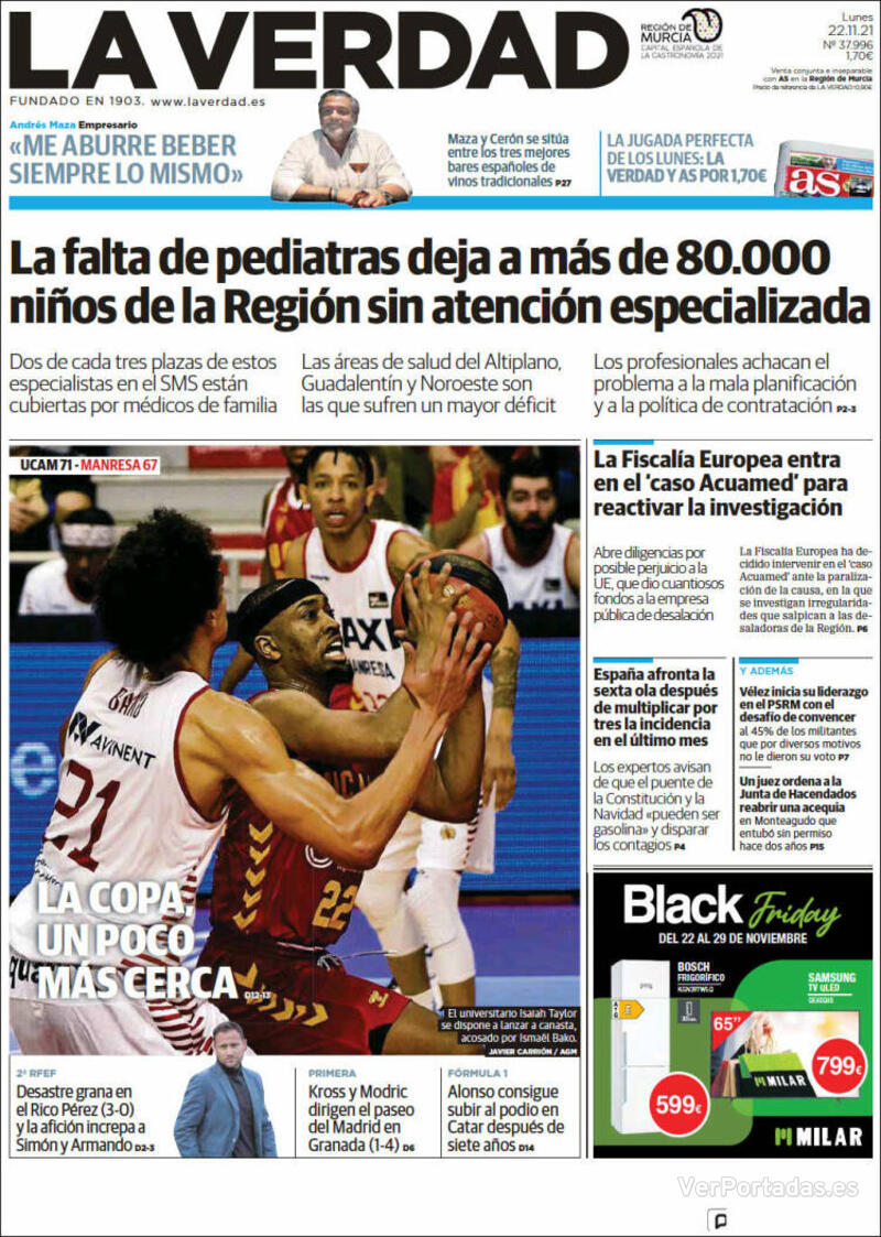 Portada Última Hora 2021-11-22