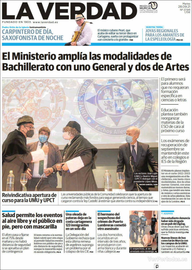 Portada Última Hora 2021-09-28