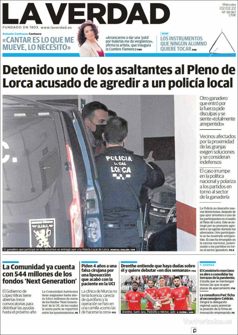 Portada Última Hora 2022-02-02