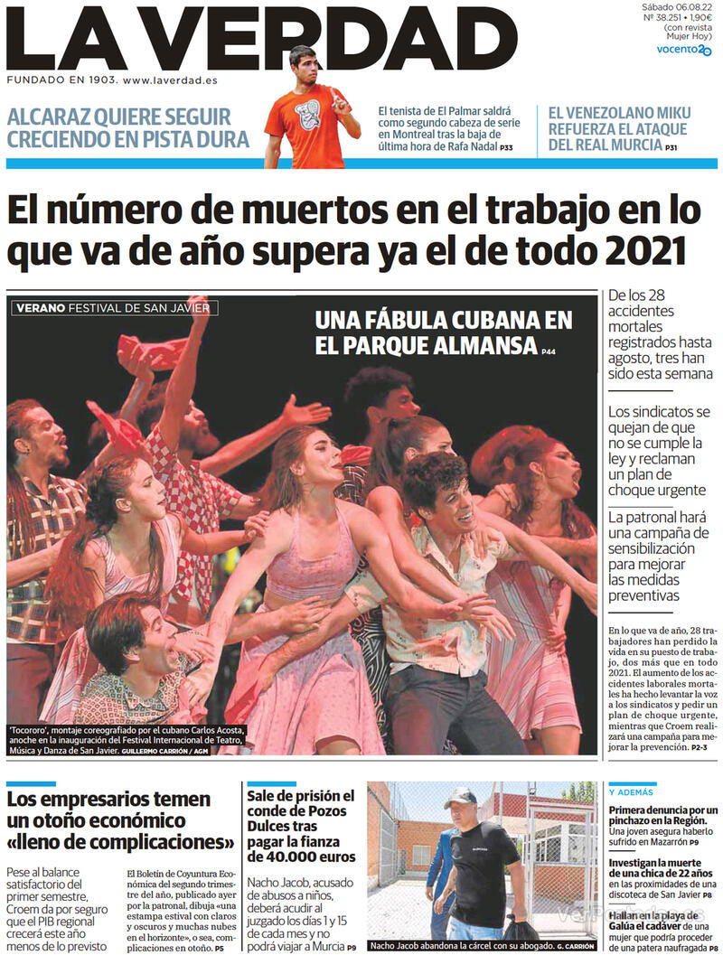 Portada La Verdad 2022-08-07