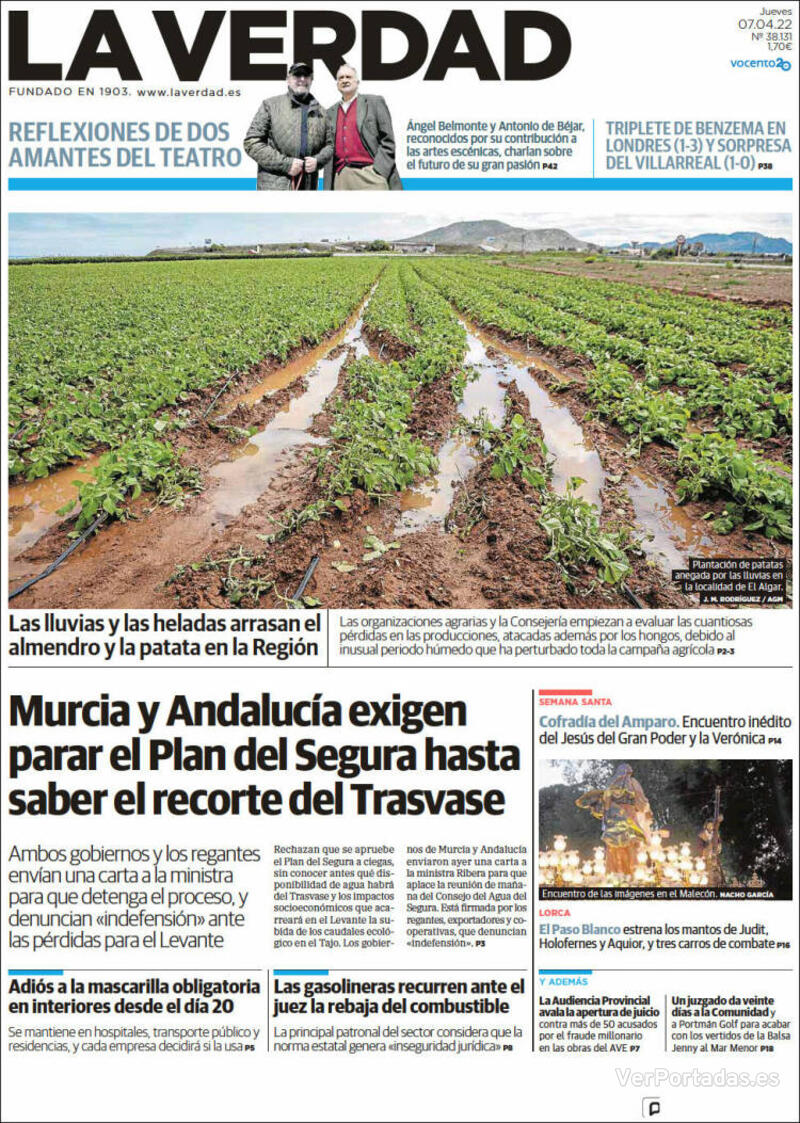 Portada La Verdad 2022-04-08