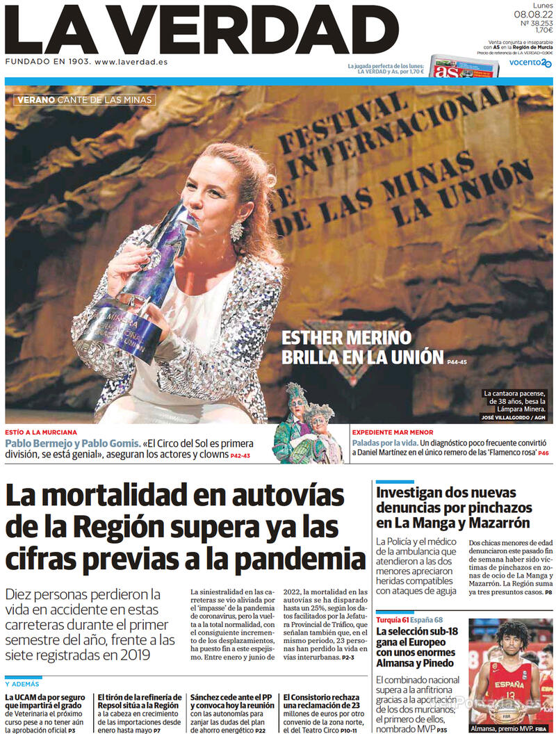 Portada La Verdad 2022-08-09