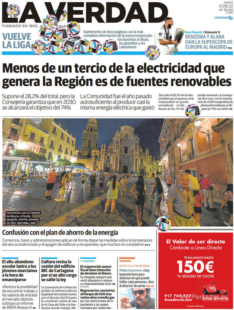 Portada La Verdad 2022-08-12