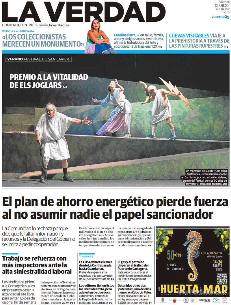 Portada La Verdad 2022-08-13