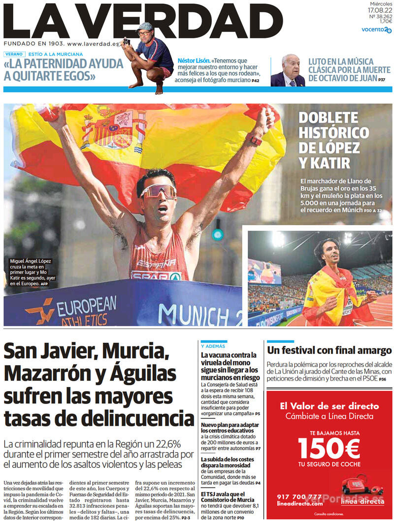 Portada La Verdad 2022-08-18