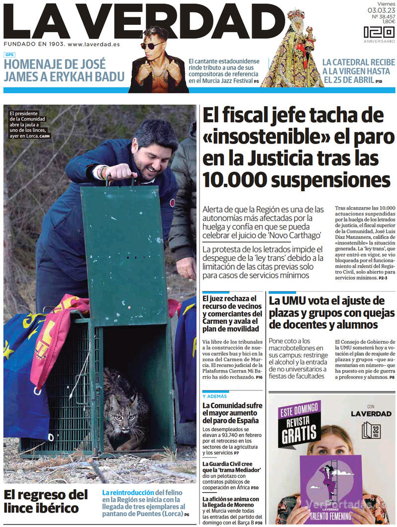 Portada La Verdad 2023-03-04